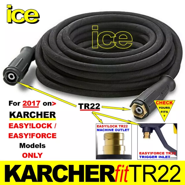 10m KARCHER 2017> EASYLOCK EASYFORCE HD 5/11 5/12 6/12 6/13 7/11 JET WASH HOSE