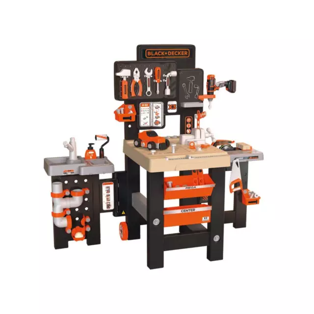 Kids CRAFTSMAN WORKBENCH with 100+ Assorted Tools Black Decker Building Toy
