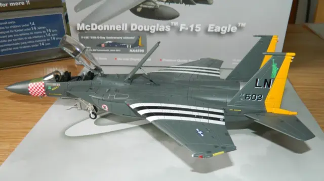 Hobby Master F15-E Strike Eagle Lakenheath 494th FS D-Day Yellow tail USAF 1/72
