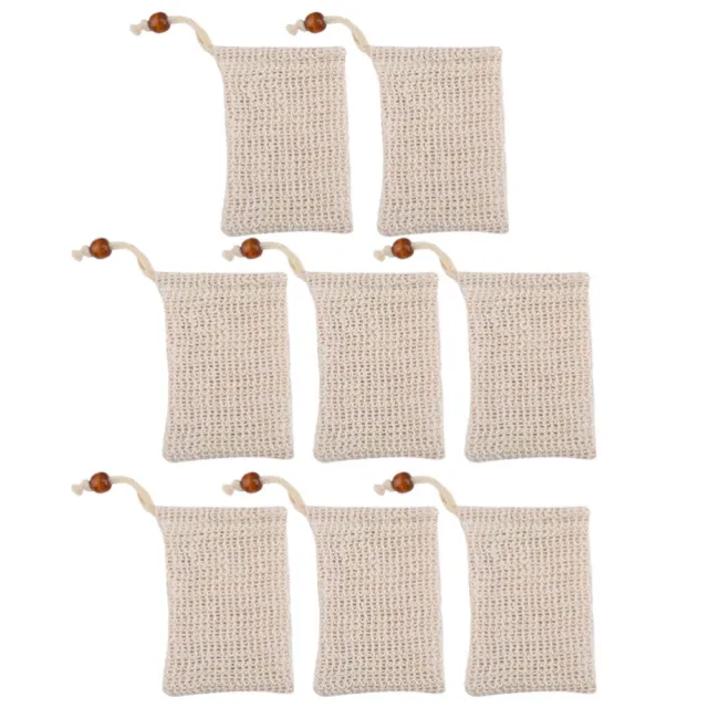 8 pz sacchetto sapone in rete per pelle forniture per pulizia corpo barra supporto sapone Loofah