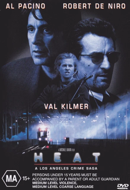 Heat DVD Region 4 DVD Like New Al Pacino Robert De Niro Val Kilmer