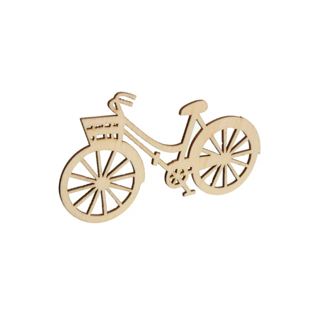 Mya 10 Pcs Vélo En Bois Vélo Découpe De Tranches De Bricolage Artisanat Ornement Thème Fête De Mariage Décoration De La Maison Cadeau