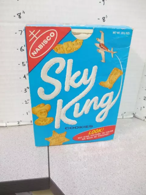 SKY KING 1950s Nabisco cookie box cereal TV radio show premium airplane airport