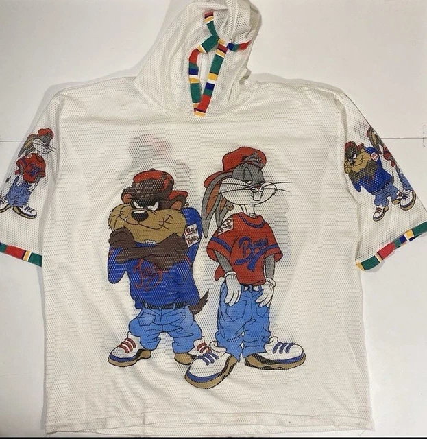 Maglietta Hip Hop Anni 90 Bugs Bunny E Taz - Nera Unisex - Taglie S-5XL (LI868)