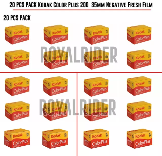 Paquete de 20 piezas Kodak Colorplus 200 película negativa de color rollo...