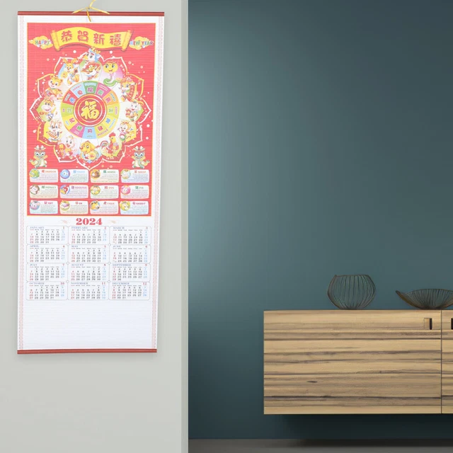 Calendar 2024 lunar calendar hanging calendar 2024 wall calendar for home room 7 62 picclick uk