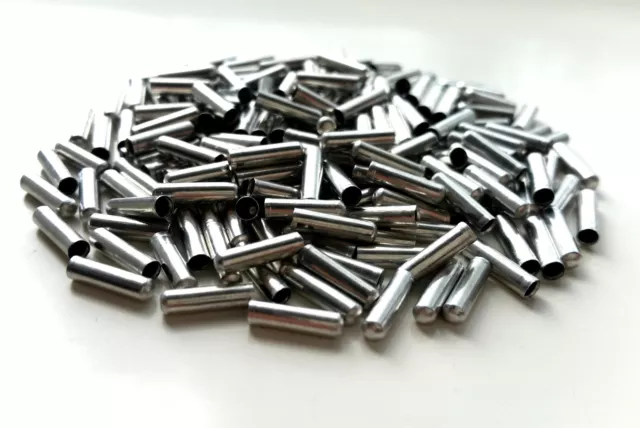 100 x Aluminium Bike Inner Wire Gear Brake Cable End Cap Crimp Tip Ferrule UK