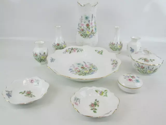 Aynsley Wild Tudor Bone China Made In England Ten Item Job Lot Bundle - Unboxed