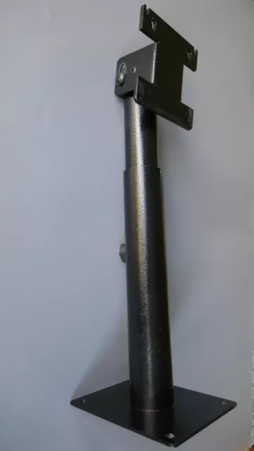 Adjustable Height POS Mount  Heavy duty Black Pole Stand 15-18"