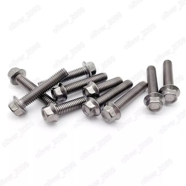 Titanium Hexagon Flange Bolts Hex Flange Head Screws M6 M8 3