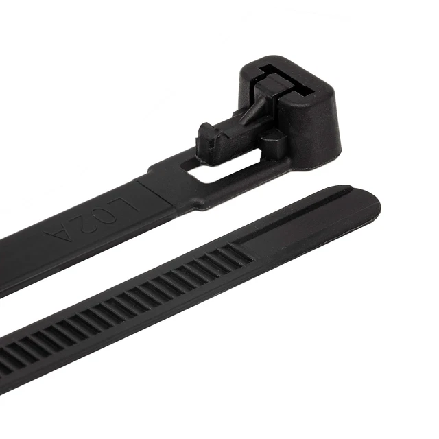 Set fascette RIUTILIZZABILI nere cinghie per cavi risolvibili UV 100-5000 2