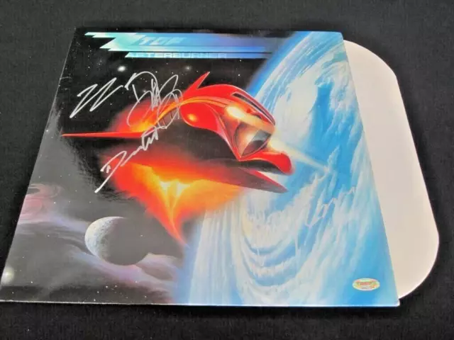 Autographed Hand Signed w/COA ZZ TOP Record Album Cover LP "Afterburner"