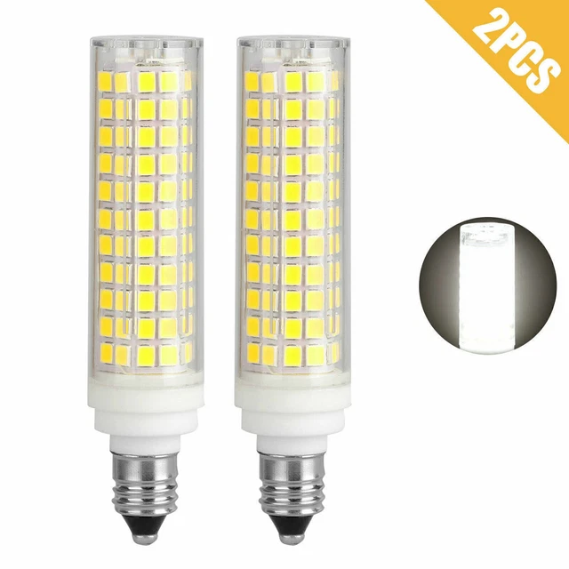 4/2pcs E11 Mini Base LED Light Bulb 136 LED Ceramics Ceiling Fan Lamp 15W 1500LM