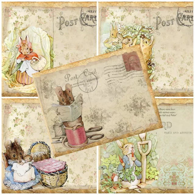5 x Beatrix Potter/Peter Rabbit Character Post Cards