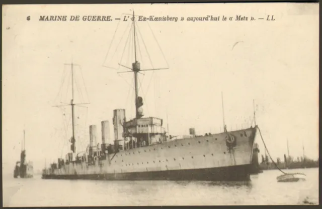 War Krieg Guerre 14/18 Carte Postale Marine De Guerre Le Koenisberg Le Metz