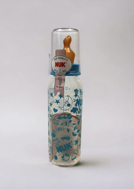 VTG NUK Baby Bottle ORTHODONTIC Latex Rubber Nipple in German Made in Germany