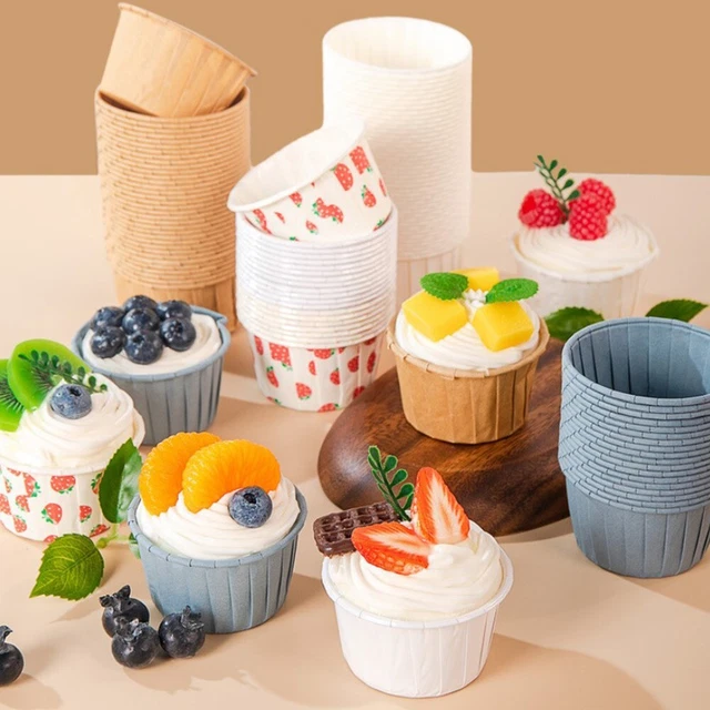 50x High Temperature And Oil Resistant Cupcake Liner Baking Cup Cake Cup New