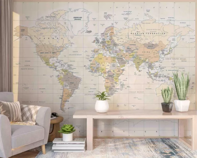 3D World Map Wall Murals Wallpaper Murals Wall Sticker Wall 4 2