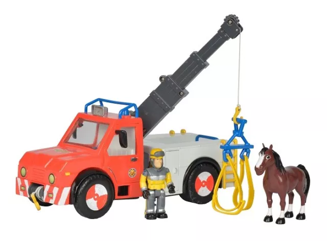 Simba 109258280 - Sam el Bombero -feuerwehrauto Phoenix Con Figura & Caballo