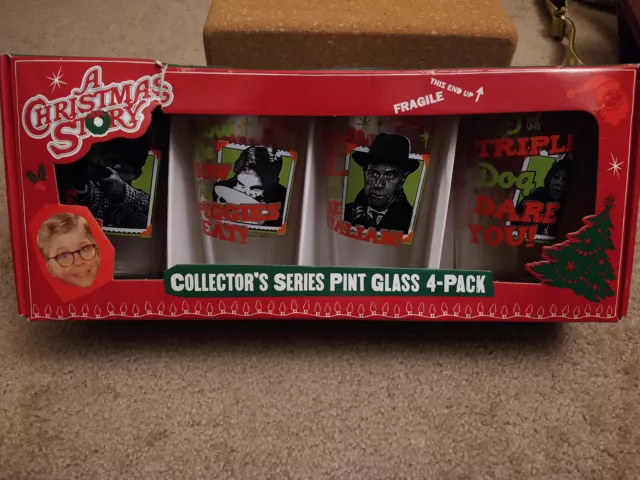 A CHRISTMAS STORY Collectors Series Pint Glass 4-Pack in box