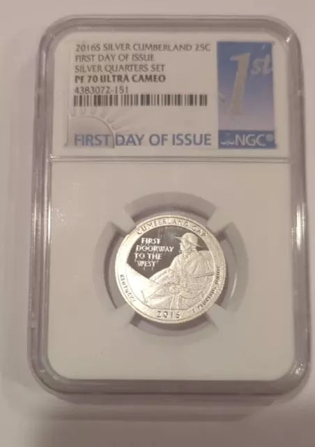 2016-S Silver, Cumberland Gap Park, KY,  Quarter, NGC PF70- FDOI - UCAM - 83072