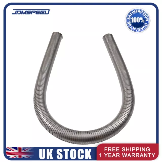 Universal 38mm 1.5"Metre Exhaust Flexi Tube 1 Flexible Polylock Stainless Steel