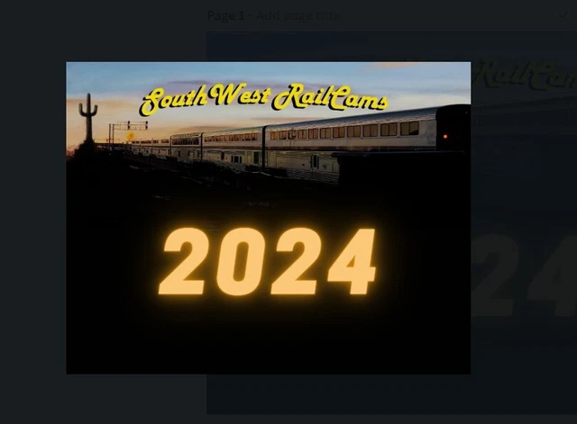 2024 wall calendar Southwest Railcams 