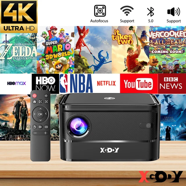 Portable Projector 1080P 4K LED Mini Home Cinema Movie Android Smart Multimedia