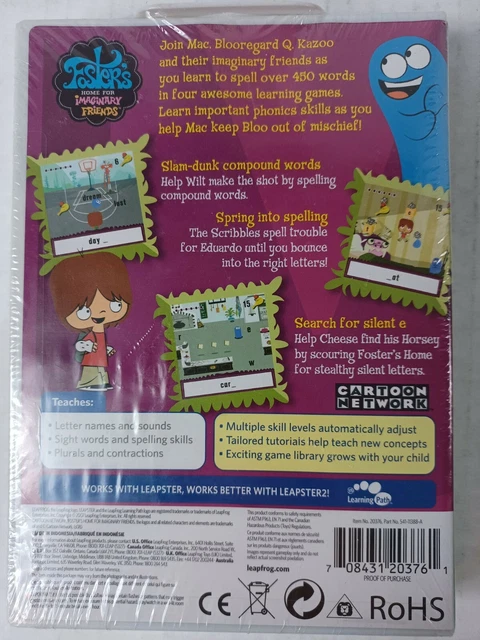 LEAPFROG LEAPSTER LEARNING Game Foster's Home For Imaginary Friends New Sealed £6.62 - PicClick UK