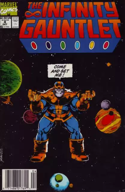 The Infinity Gauntlet #4 Newsstand Cover (1991) Marvel Comics