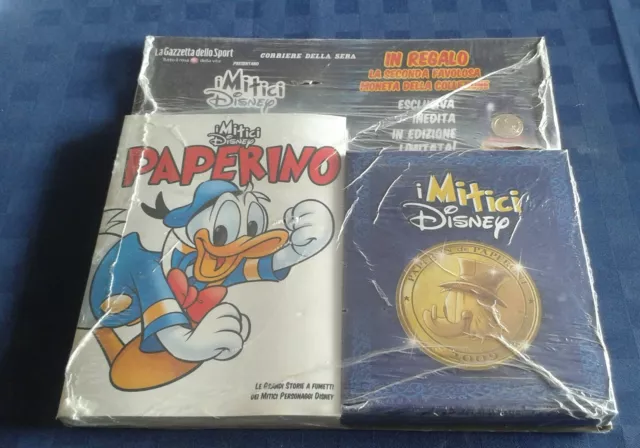 I Mitici Disney Numero 2 - Paperino - Blisterato Con Moneta,Disney,Gazzetta,2009