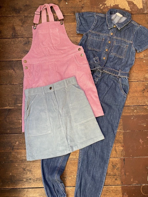 Girls John Lewis bundle age 11 years denim jumpsuit corduroy pinafore dress
