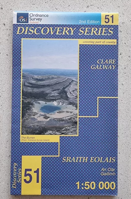 Ordnance Survey Ireland, Discovery Map Series, Sheet 51,  Clare Galway  1:50,000