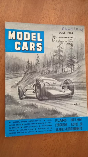 Scalextric Model Cars Magazine July 1964 The Golden Age of Slot Racing !!