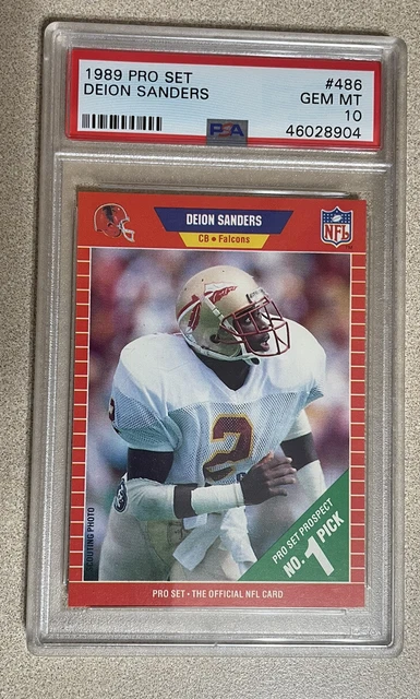 1989 Pro Set #486 Deion Sanders Rc Hof Coach Prime Psa 10