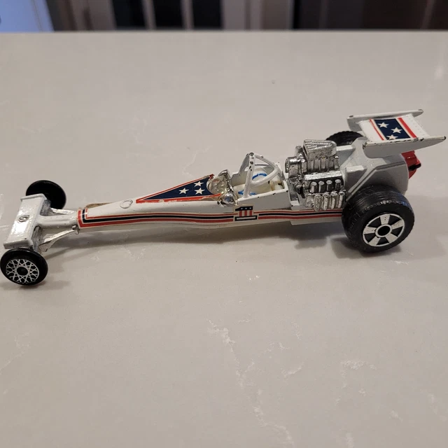 VINTAGE IDEAL TOYS 1976 Evil Knievel Dragster Diecast Race Car Hong