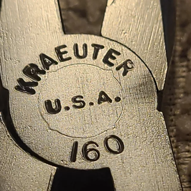 Vintage KRAEUTER 160 Needle Nose Pliers with Spring, USA MADE TOOL.