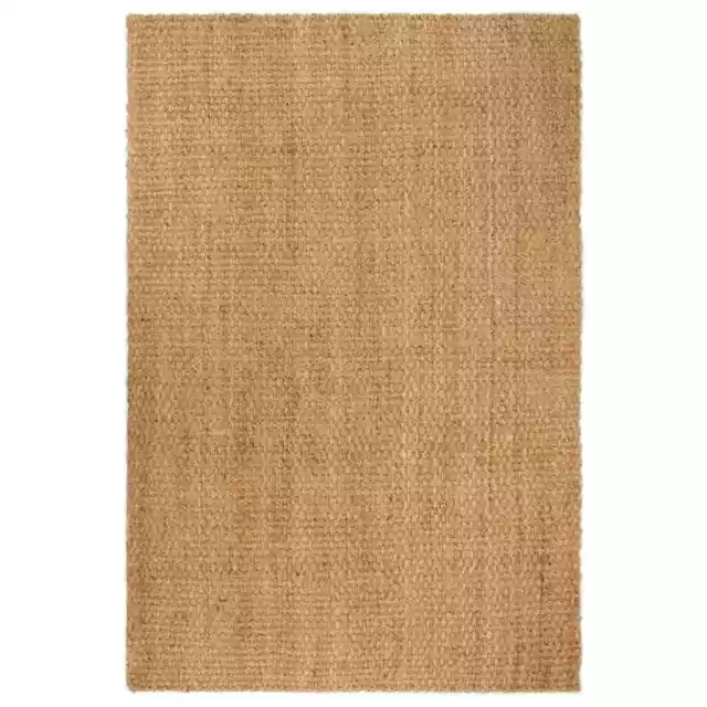 180x250cm Natural Rectangular Knit Pattern Jute Rug Floor Mat Living Room Carpet