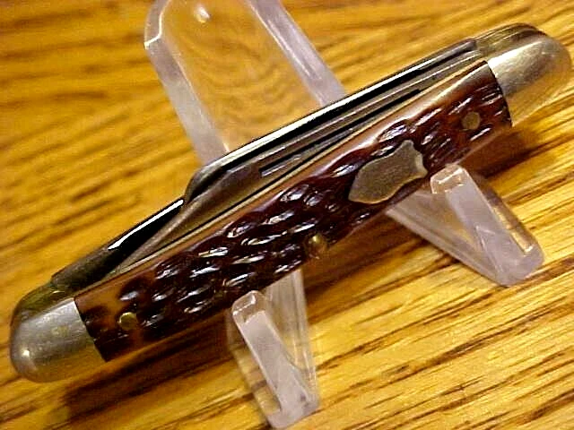 Beautiful Vintage Uncarried ~ SCHRADE WALDEN N.Y. USA ~ 3 Blade No. 808 Pocket