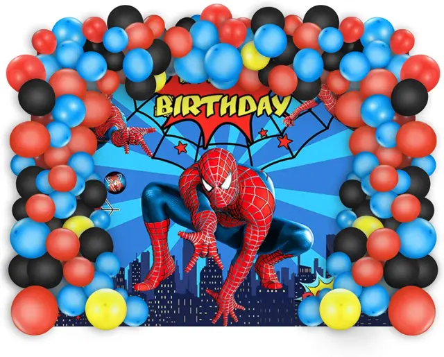 Spiderman Birthday Party Decorations 5 x 3 Ft Backdrop Banner Photography Backgr