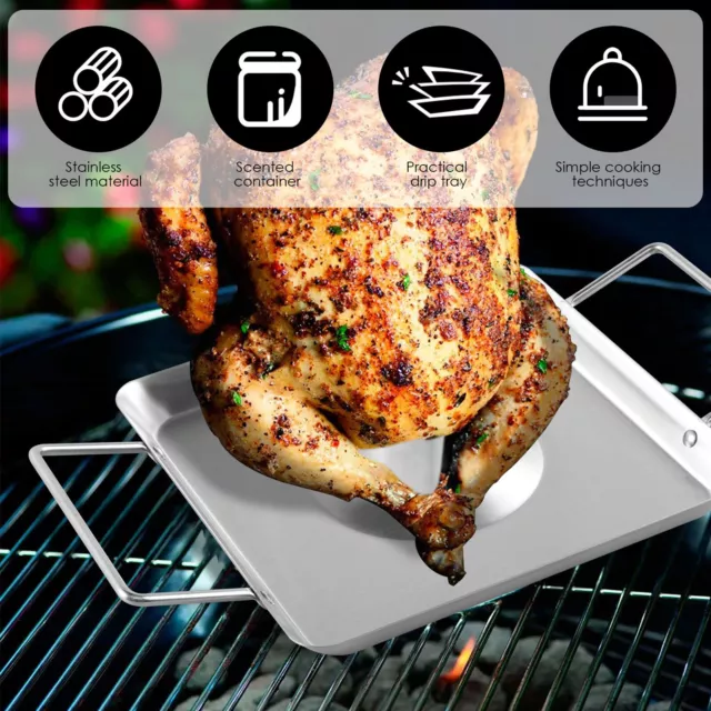 Beer Can Chicken Holder Stainless Steel Beer Can Chicken Roaster Stand