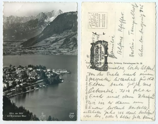 74039 - Zell am See with Steiner Sea - real photo - postcard, run