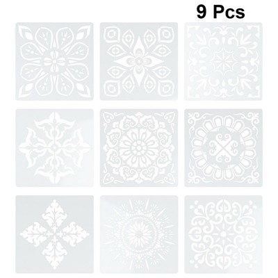 rocce aerografo 15,2 x 15,2 cm Jurxy 16 stencil per pittura riutilizzabili disegno mandala strumenti per pittura a punto mandala geometrici tagliati per decorazioni legno pareti artistiche 