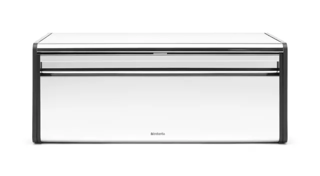 Brabantia Fall Front Metal Bread Box, Brilliant Steel