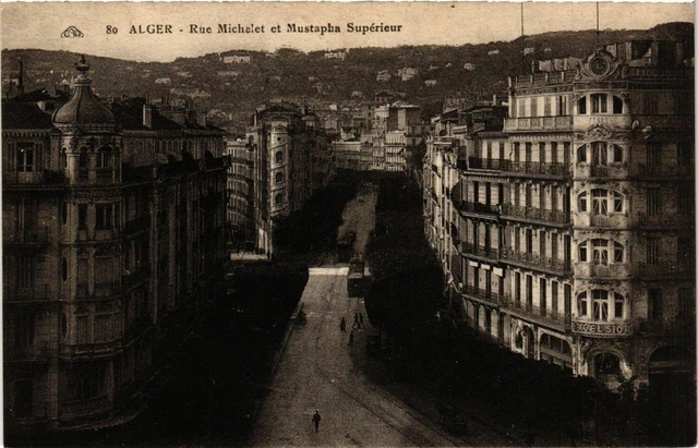 CPA AK ALGER - Rue Michelet et MUSTAPHA Superieur ALGERIA (793904)