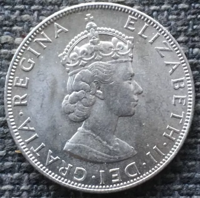 Bermuda Crown 1964 Elizabeth II Silber