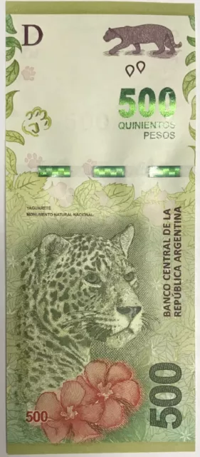 Argentina 500 Pesos ND 2016 P 365 Random Suffix UNC