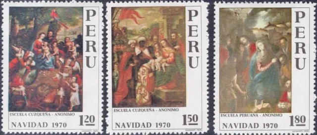 Peru #Mi787-Mi789 MNH 1970 Cuzco Nativity Magi Shepherds Adoration [539-541]