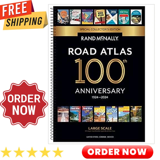 2025 LARGE SCALE Road Atlas 100th Anniversary Collector's Edition 57