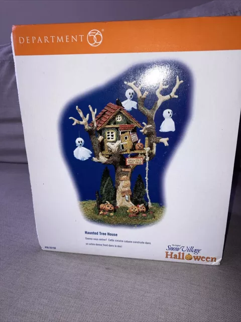 Department 56 Snow Village Halloween #55150 Haunted Tree House Figurine w/ Box